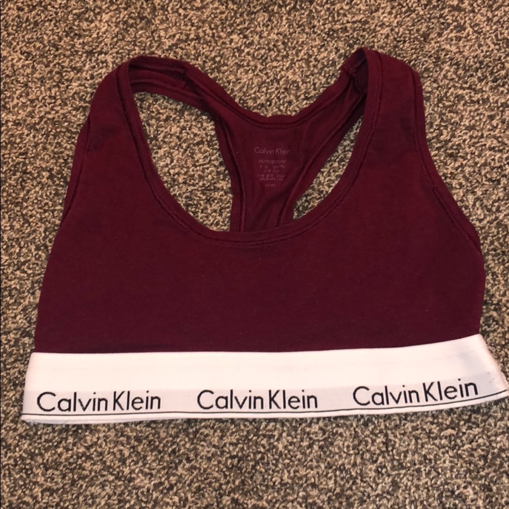 Calvin Klein maroon bralette